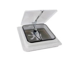 JENSEN ROOF VENT 12V 14X14IN WHITE METAL BASE 008589