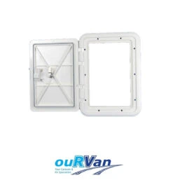 ACCESS HATCH 270X370 & LOCK-WHITE 205MM X 305MM - 016595 -Rv Parts Store 016595 ACCESSHATCH270X370 03