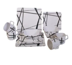 ROYAL KITCHENWARE 16 PIECE MELAMINE DINNER SET - MYSTIQUE 0243 CARAVAN CAMPING
