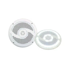 RV MEDIA 6 INCH 200 WATT WATERPROOF OUTDOOR SPEAKERS WITH LED'S 041850 CARAVAN