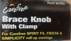 CAREFREE AWNING BRACE LOCKING KNOB WITH BACKING NUT 200-34120 CARAVAN RV -Rv Parts Store 112090216935 7