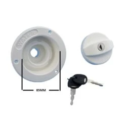 CARAVAN LOCKABLE WATER FILLER WITH CAP WITH KEYS WHITE 25MM HOSE 800-00900 COAST -Rv Parts Store 112590919056 1