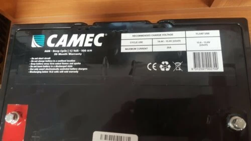 CAMEC 100AH AGM DEEP CYCLE BATTERY 26 MONTH WARRANTY AUSTRALIA WIDE 042885 5 CAMEC 100AH AGM DEEP CYCLE BATTERY 26 MONTH WARRANTY AUSTRALIA WIDE 042885 - Image 3
