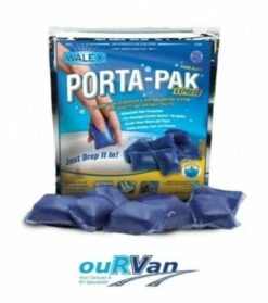 WALEX PORTA-PAK DROP IN 15 SACHET CARAVAN BLUE TOILET CHEMICAL 040873