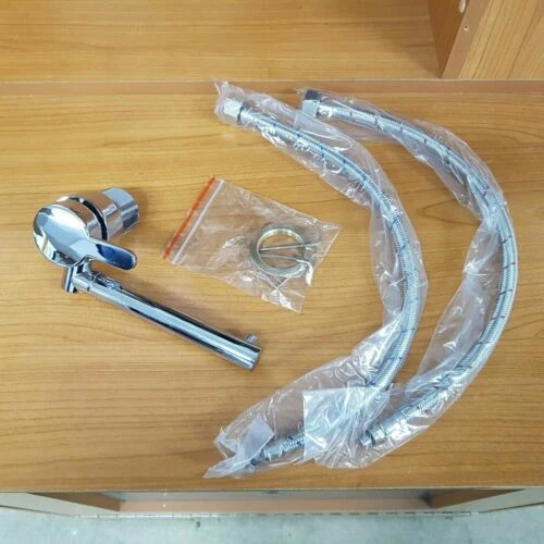 DOMETIC LOW PROFILE SINK MIXER TAP HOT COLD CHROME BRASS NM728 FOLDING TAP 6 DOMETIC LOW PROFILE SINK MIXER TAP HOT COLD CHROME BRASS NM728 FOLDING TAP - Image 4