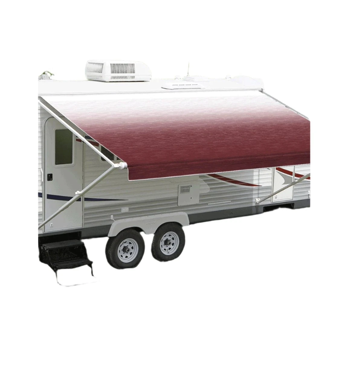 CAREFREE 15FT BURGUNDY SHADE FADE ROLL OUT AWNING (NO ARMS). FF156A00 200-36550 3 CAREFREE 15FT BURGUNDY SHADE FADE ROLL OUT AWNING (NO ARMS). FF156A00 200-36550