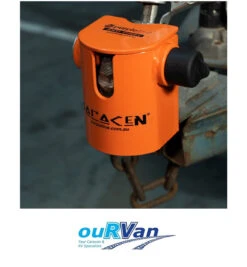 FULLSTOP™ SARACEN HITCH LOCK AUSTRALIAN V2 CARAVAN TRAILER SHL100-2 450-06082 ORANGE -Rv Parts Store 450 06082 SHL100 2vssaracenhitchlock 03