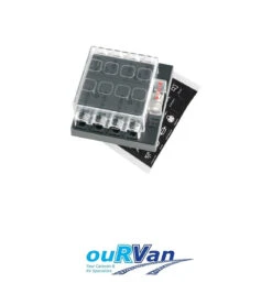 NARVA 54433 FUSE BLOCK 8 WAY WITH COVER PLUG IN TYPE CIRCUIT BREAKER