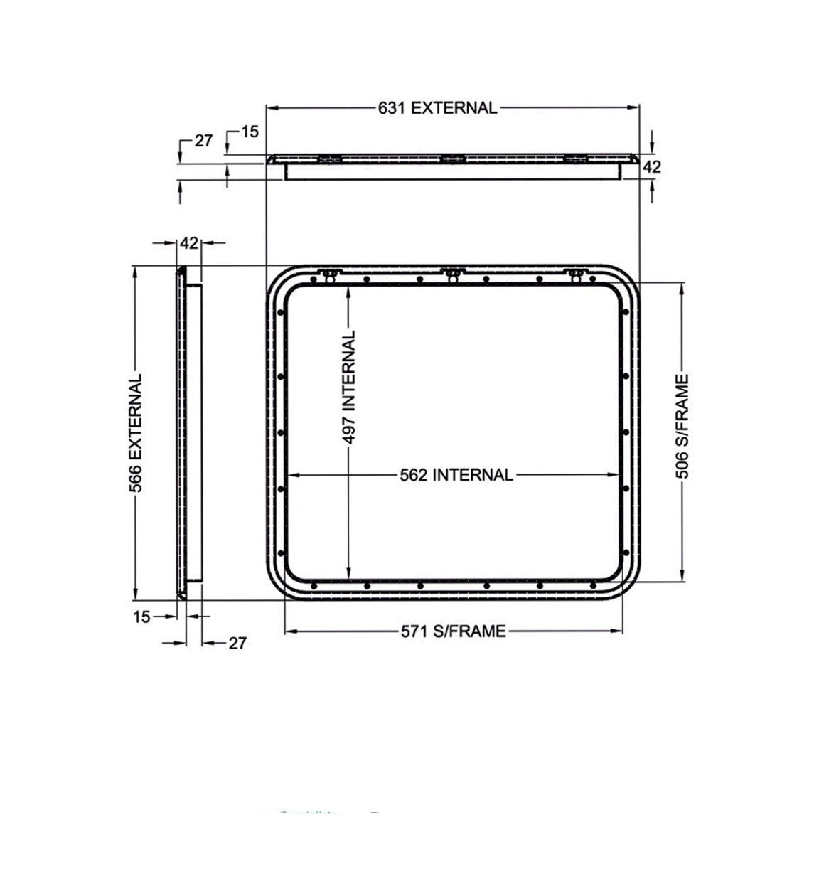 COAST DOOR 4 - WHITE 566 X 631 (M500-130) 600-00006 4 COAST DOOR 4 - WHITE 566 X 631 (M500-130) 600-00006 - Image 2