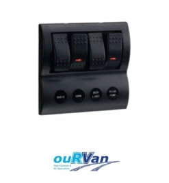 NARVA 63191 4-WAY LED SWITCH PANEL WITH FUSE PROTECTION