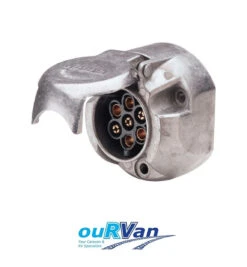 NARVA 82062BL TRAILER SOCKET 7 PIN ROUND METAL CARAVAN CAMPER