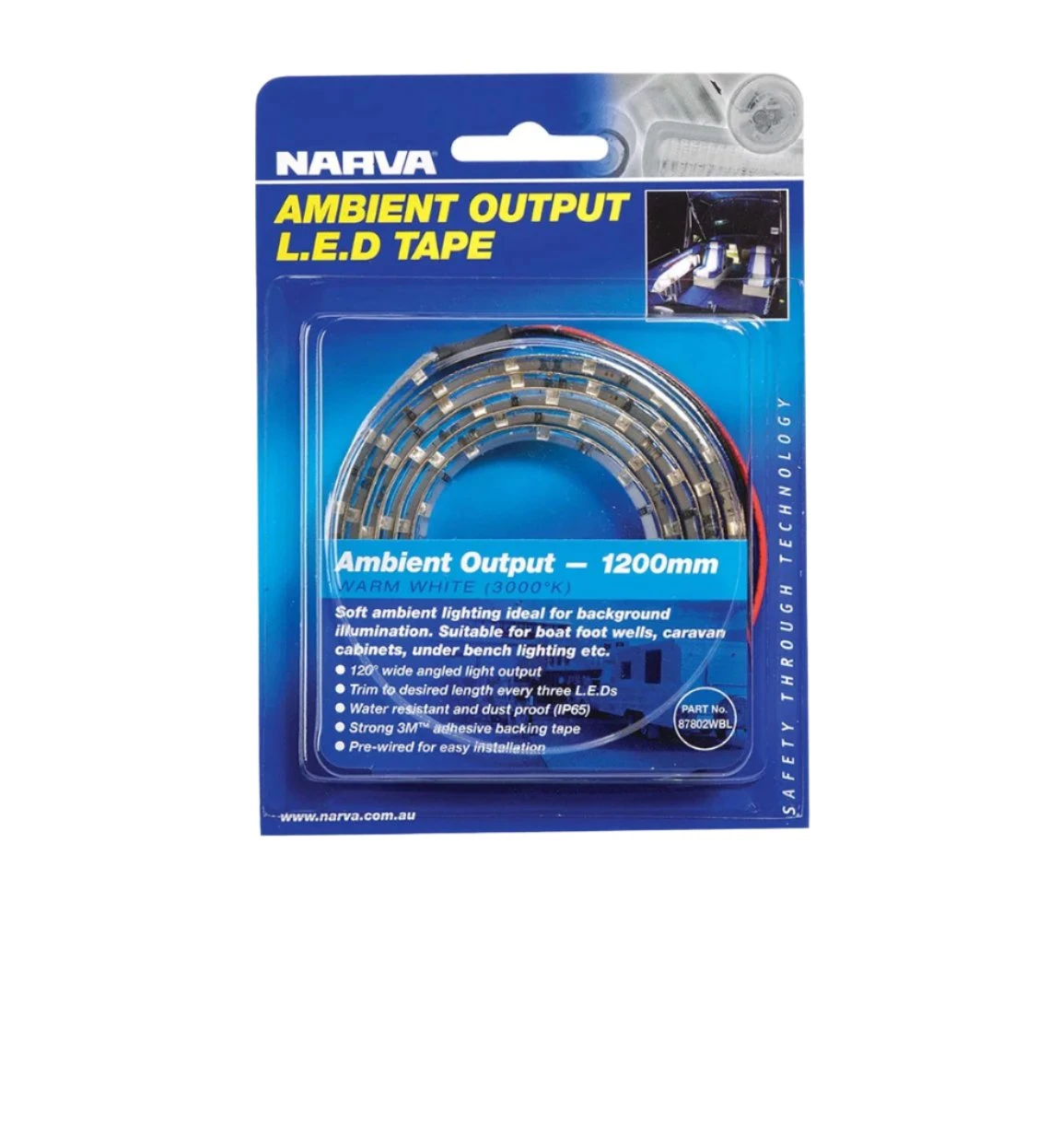 NARVA 12V 300mm WARM WHITE LED TAPE (BLISTER PACK OF 1) 87800WBL 4 NARVA 12V 300mm WARM WHITE LED TAPE (BLISTER PACK OF 1) 87800WBL - Image 2