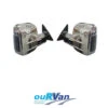 CLEARVIEW TOWING MIRRORS (ELECTRIC; CHROME; INDICATORS) FOR A MITSUBISHI PAJERO (2001 - CURRENT)