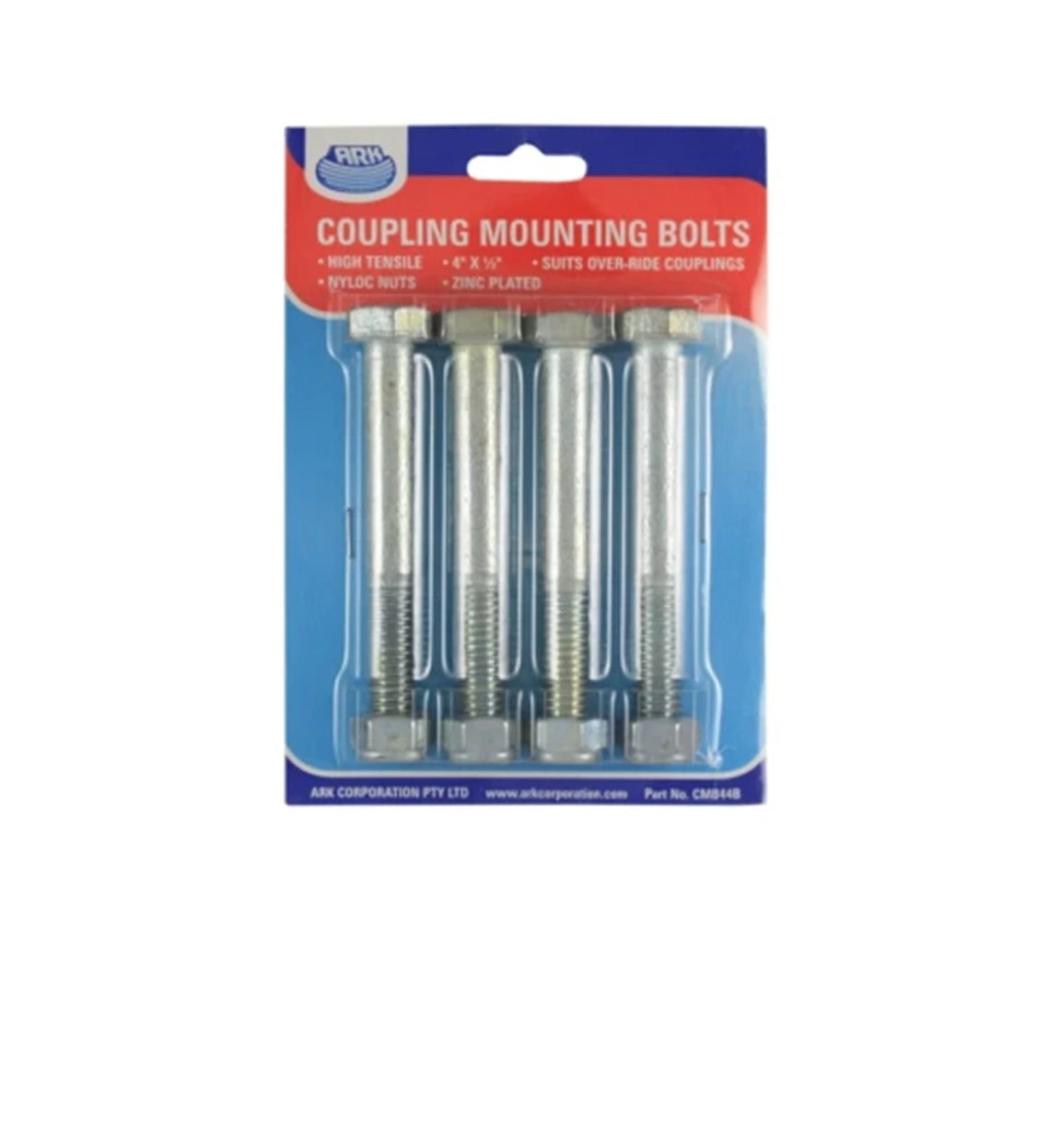 ARK COUPLING MOUNTING BOLT 4" X 1/2" TRAILER BOAT CARAVAN CMB44B 3 ARK COUPLING MOUNTING BOLT 4" X 1/2" TRAILER BOAT CARAVAN CMB44B
