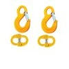 2 X 6MM EYE SLING HOOK & CHAIN LOAD RATED CONNECTOR KIT 1.1T -Rv Parts Store GR806MMKIT yellowhooks05