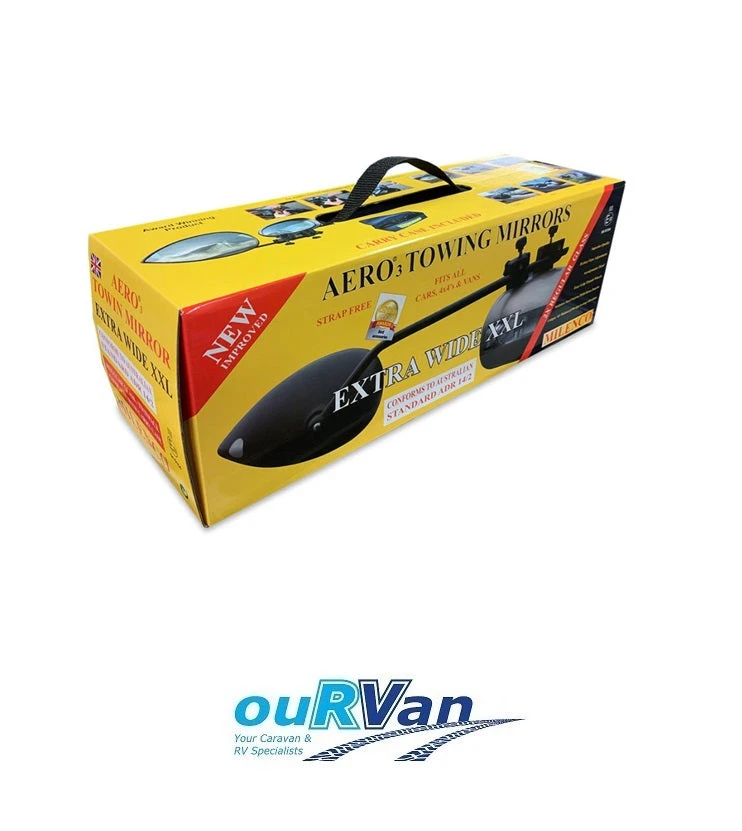 PAIR OF MILENCO GRAND AERO 4 EXTRA WIDE FLAT GLASS CARAVAN TOWING MIRROR M-2899 5 PAIR OF MILENCO GRAND AERO 4 EXTRA WIDE FLAT GLASS CARAVAN TOWING MIRROR M-2899 - Image 3