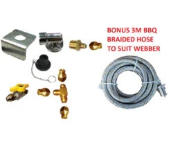BBQ GAS BAYONET KIT DIY WITH WEBBER 3M HOSE RV00002